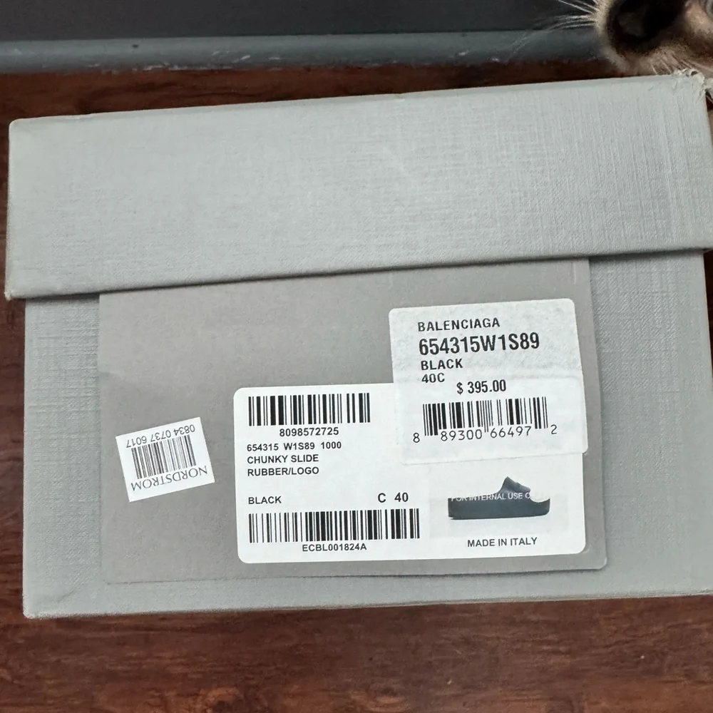 Balenciaga Black Platform Slide Sandals